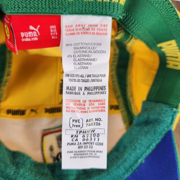 Puma Ferrari Felipe Massa #6 Brazil F1 Hat Cap Yellow Green Official Scuderia - Picture 11 of 12